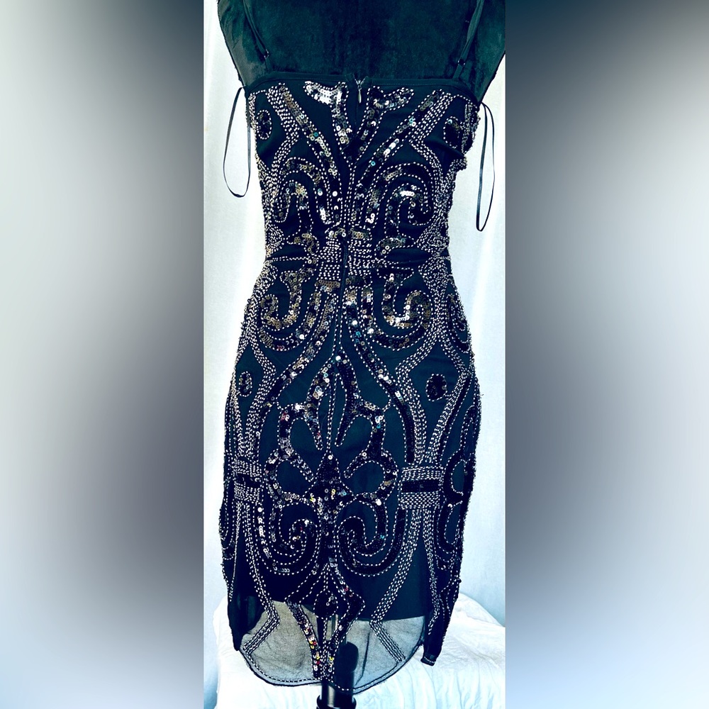 GB Sequin-Embellished Sheath Dress